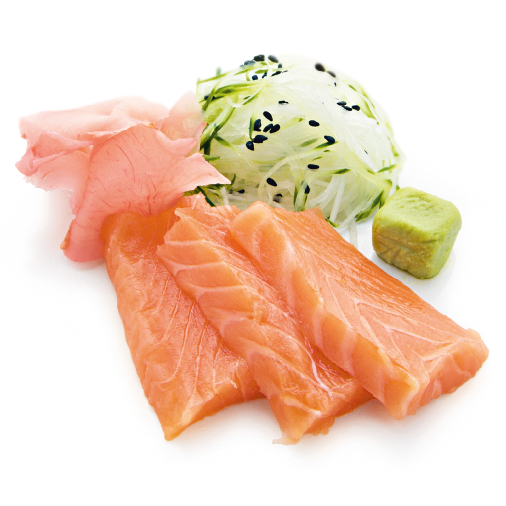 Smoked salmon sashimi
